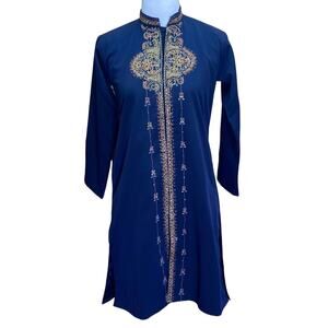 Vision 2000 Dubai Pakistani Embroidery High Neck Dress Size 9